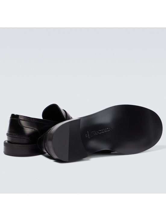 JW Anderson Anchor Logo Loafers in Black Leather Size 41 New in Box w/DustBag main image 6